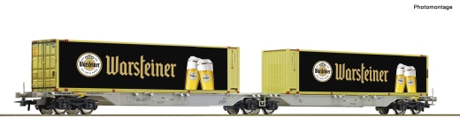 Roco 6600320 - H0 - Container-Tragwagen Warsteiner, Einsteller, Ep. VI